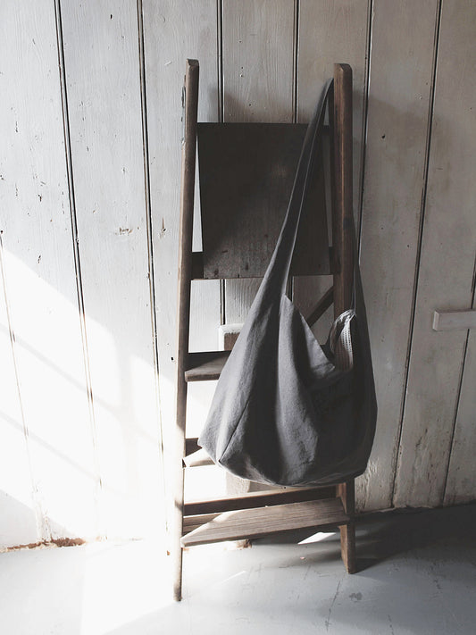 Messenger - linen crossbody bag
