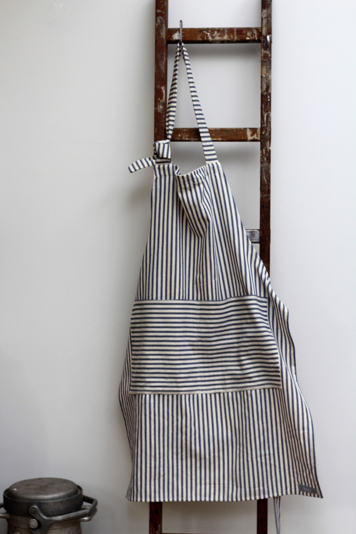 Tea towels - set of 3 Black/White ticking