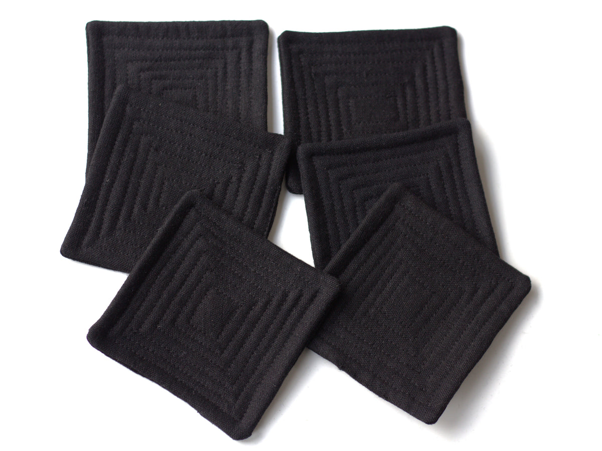 Set of 6 linen coasters