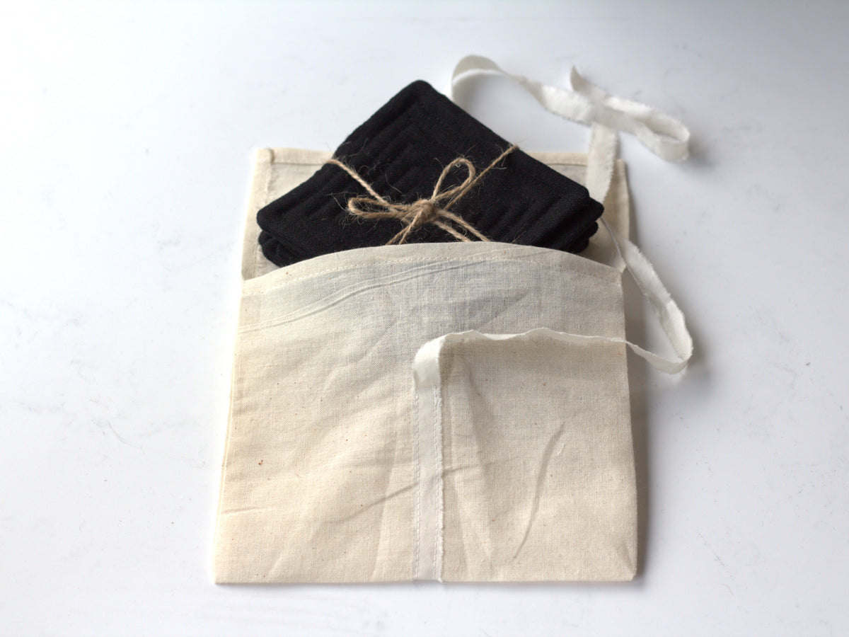 Set of 6 linen coasters