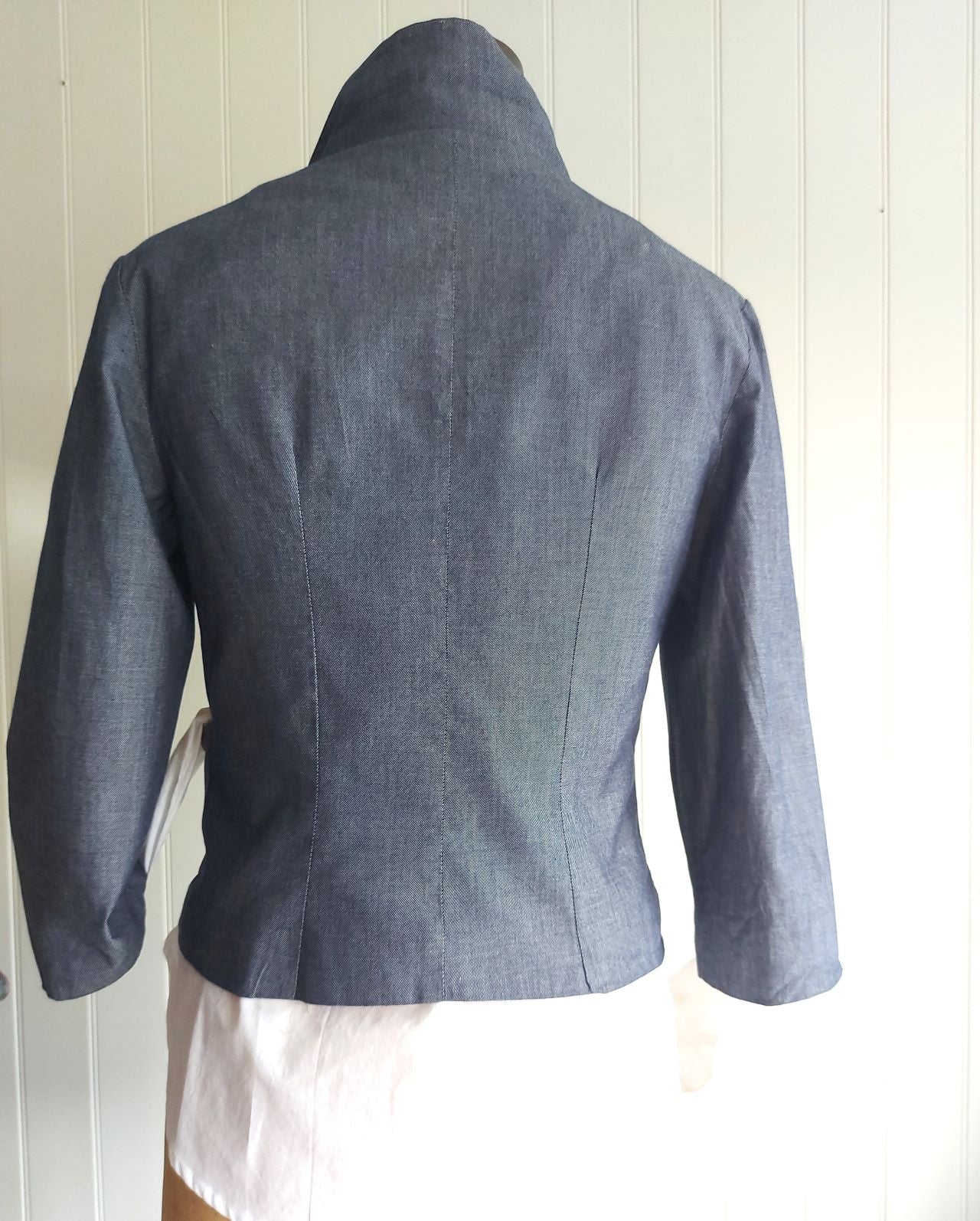 Darcy -denim chambray cotton tailored jacket