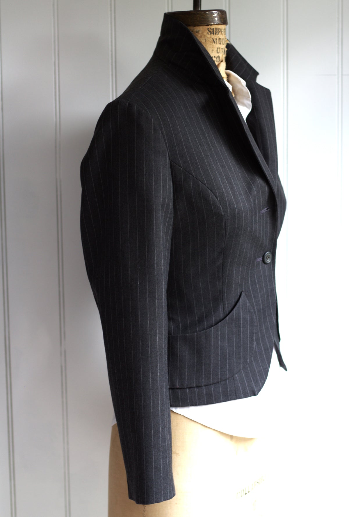Row - pinstripe wool tailored jacket