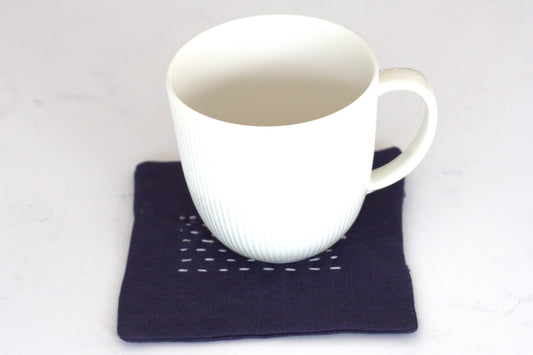 Set of 6 linen coasters