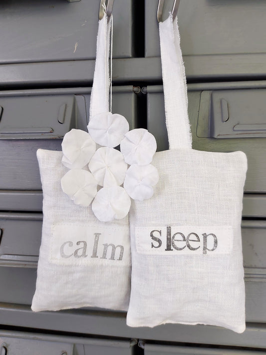 White linen Lavender pads