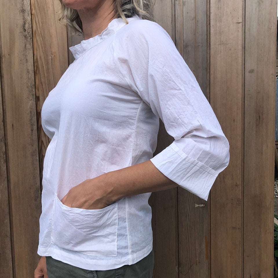 Fisher - Petrol grey light-weight cotton smock top