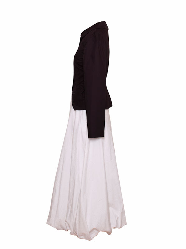 Gigi - cotton long skirt with bubble hem