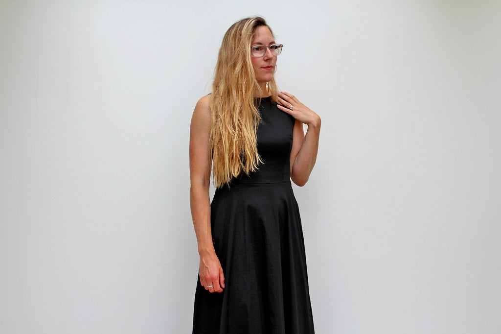 Paris - cotton long dress with bubble hem