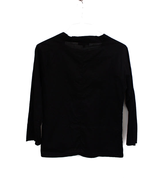 Fisher - Black light-weight cotton smock top