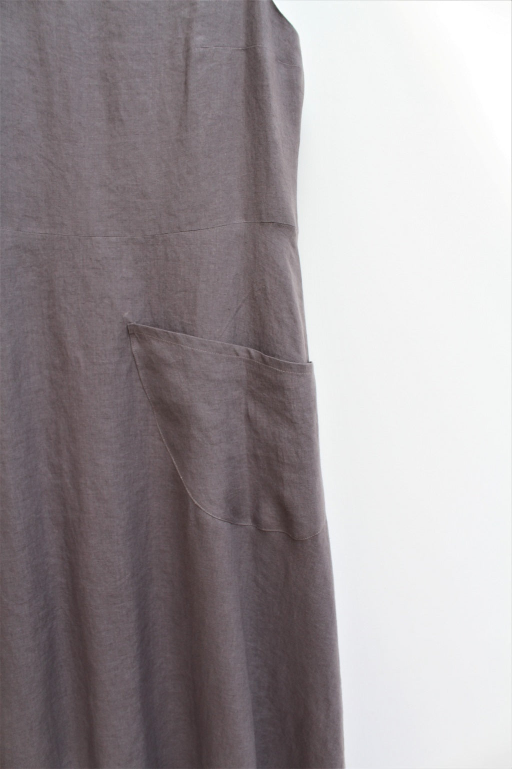 Cloud - long linen dress, with bubble hem