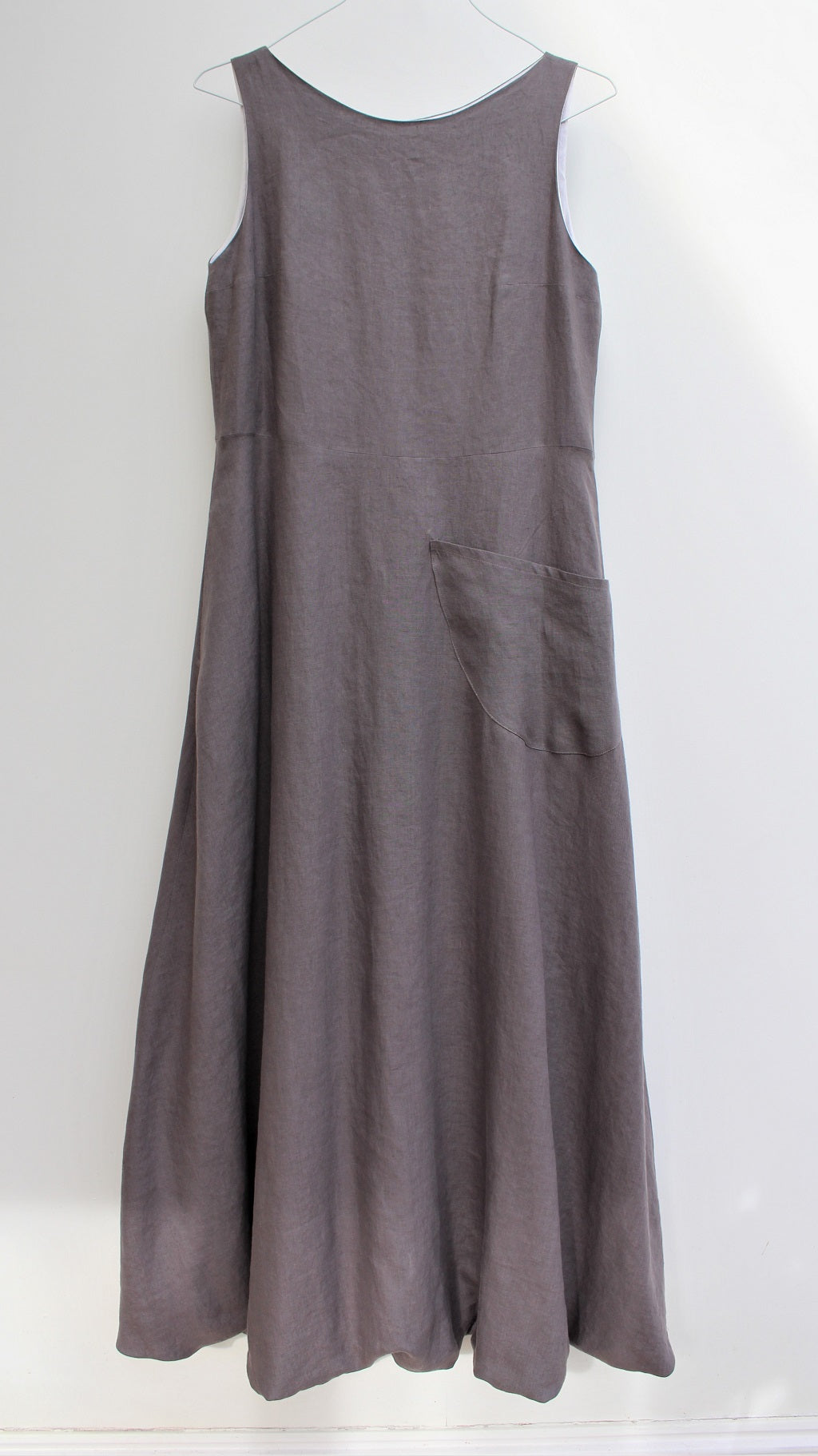 Cloud - long linen dress, with bubble hem