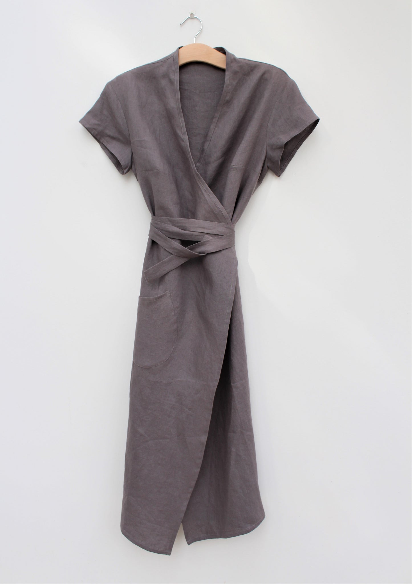 Celeste - linen wrap dress