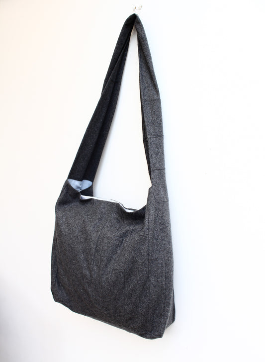 Messenger - patchwork wool crossbody bag