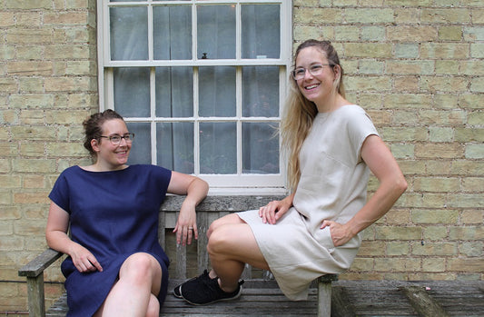 Eliza - a stylish linen tunic dress with a slight A-line silhouette -