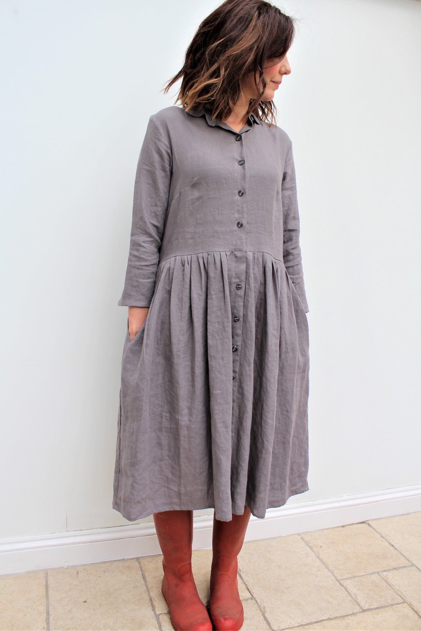 Koko -Linen shirt dress