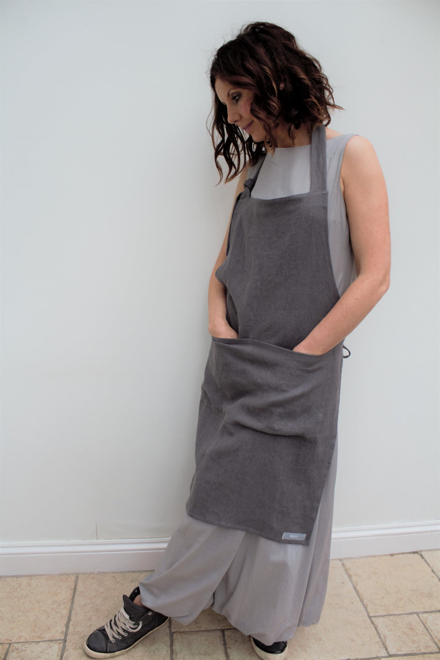 Cloud - long cotton dress, with bubble hem