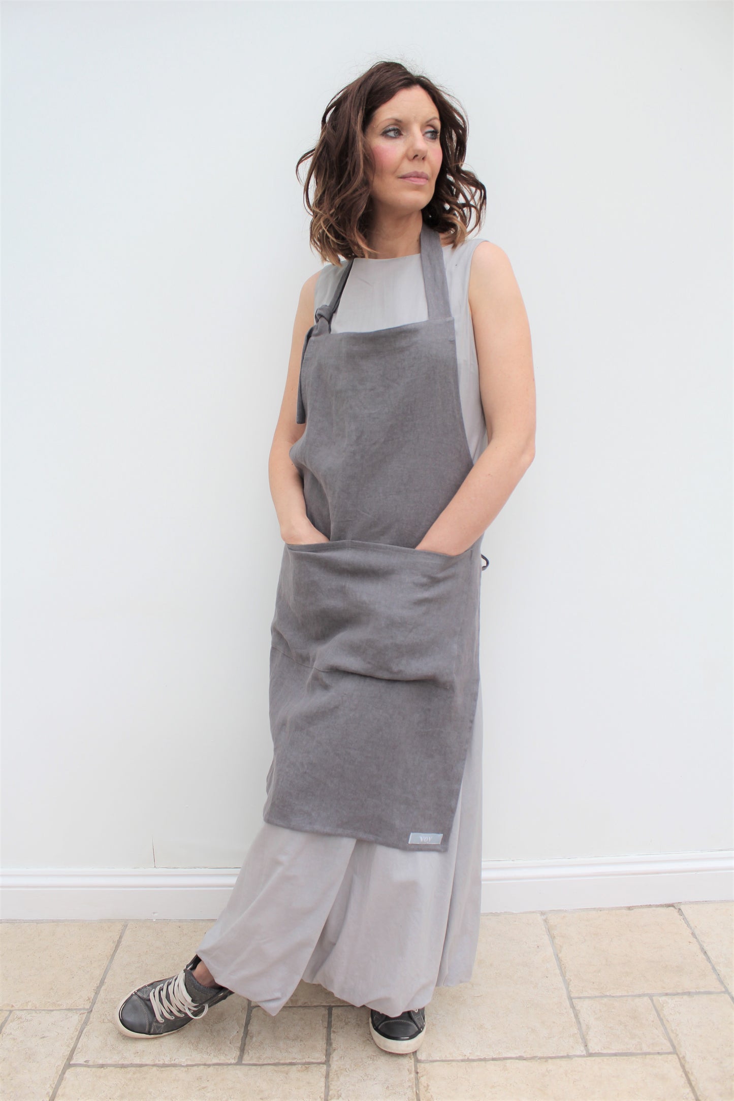 Cloud - long cotton dress, with bubble hem