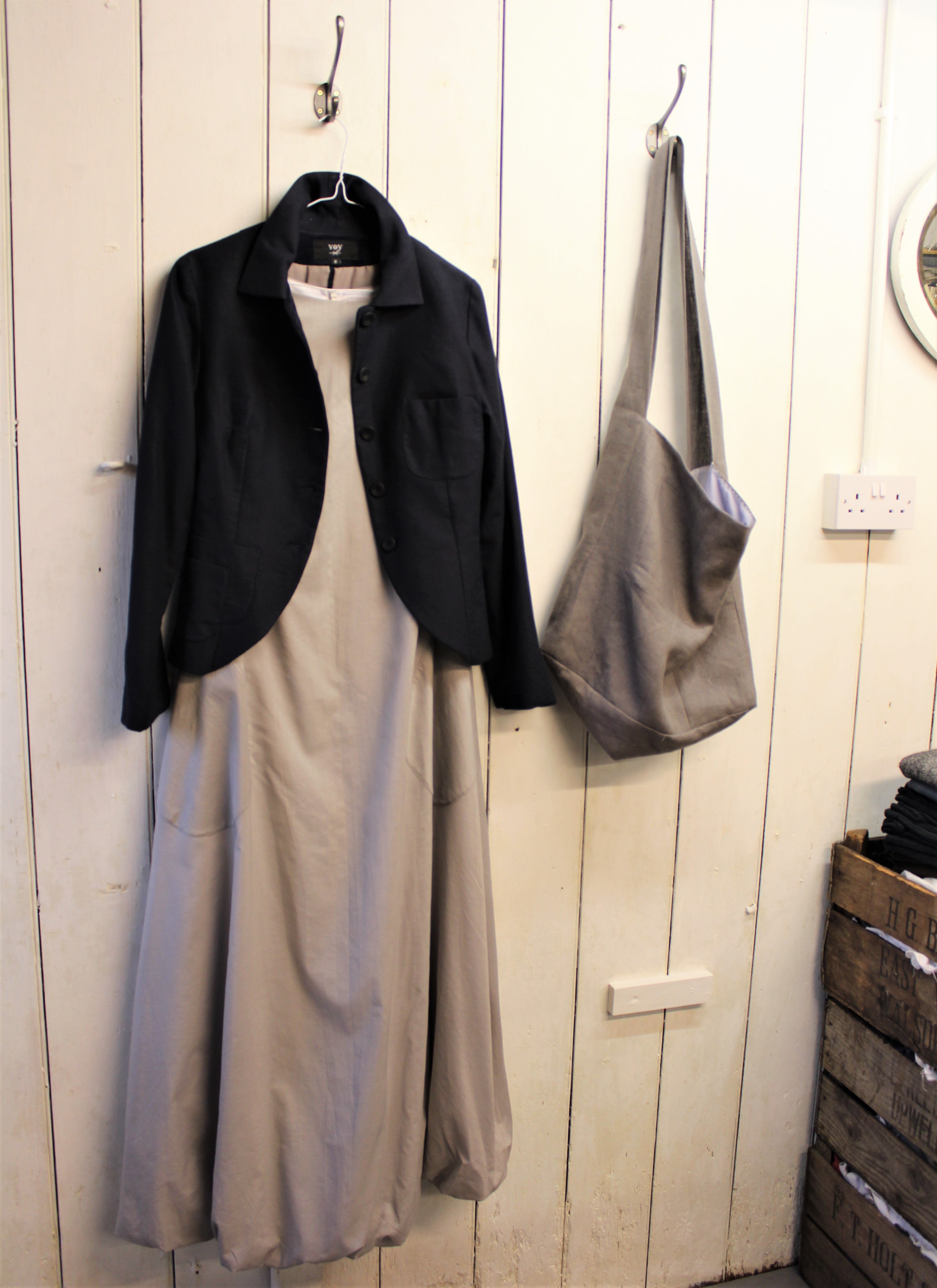 Cloud - long cotton dress, with bubble hem