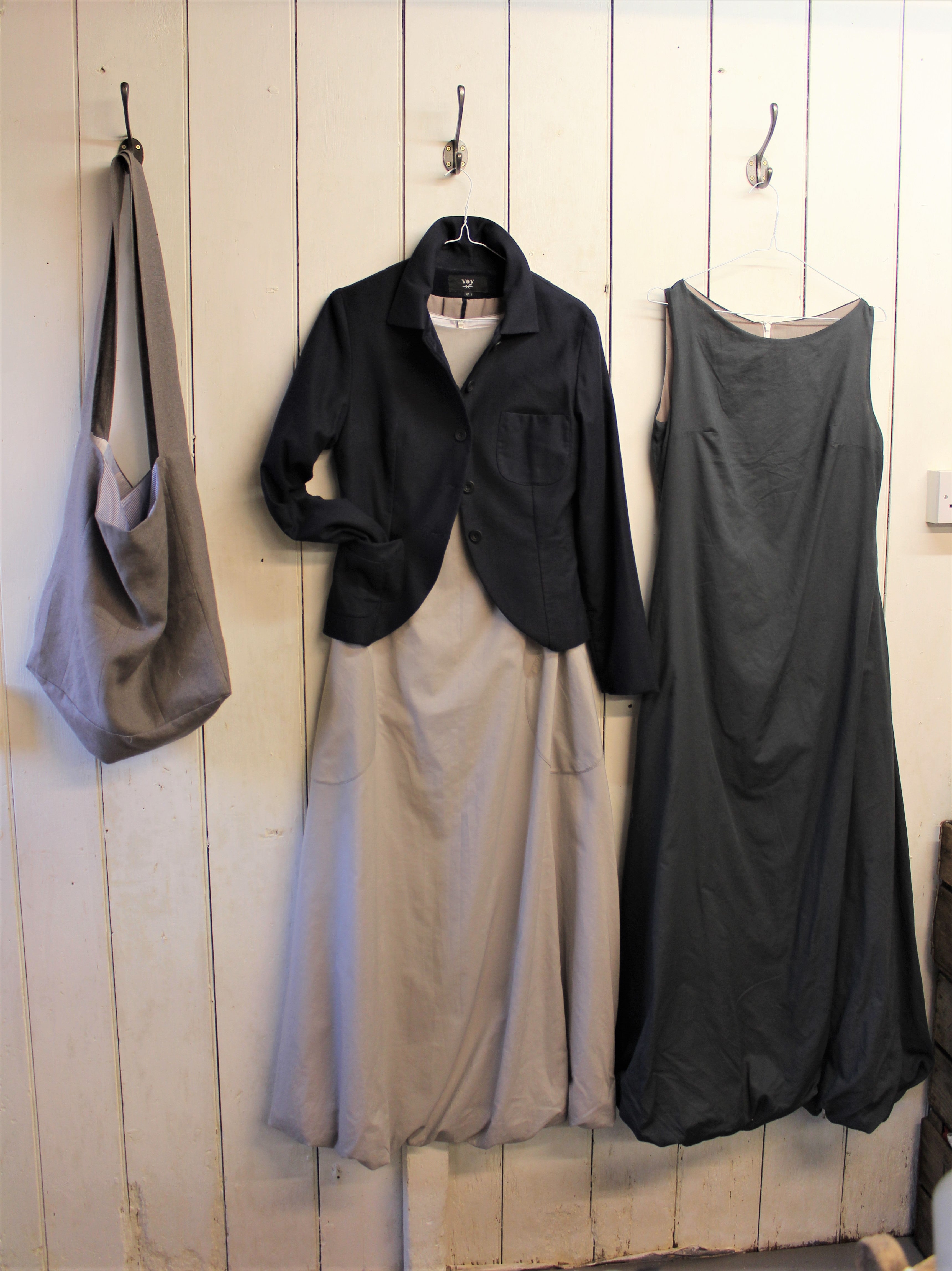 Cloud - long cotton dress, with bubble hem