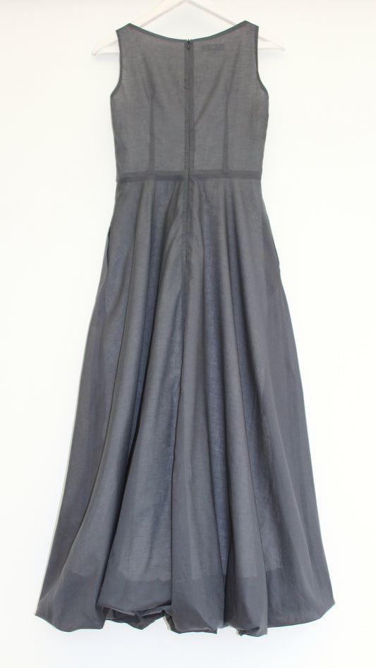 Paris - cotton long dress with bubble hem