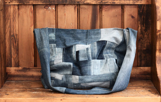 Messenger - denim crossbody bag