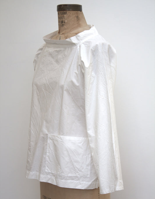 Fisher - Off-white crisp cotton smock top