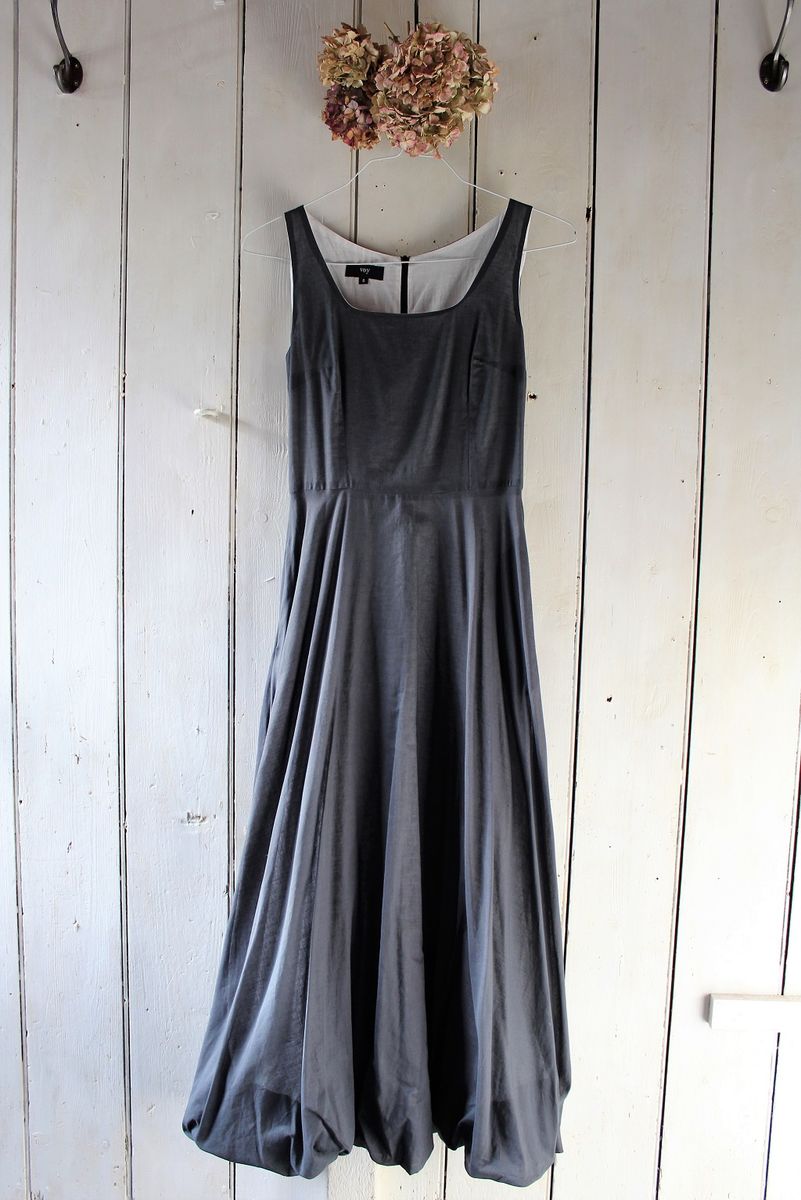 Paris - cotton long dress with bubble hem