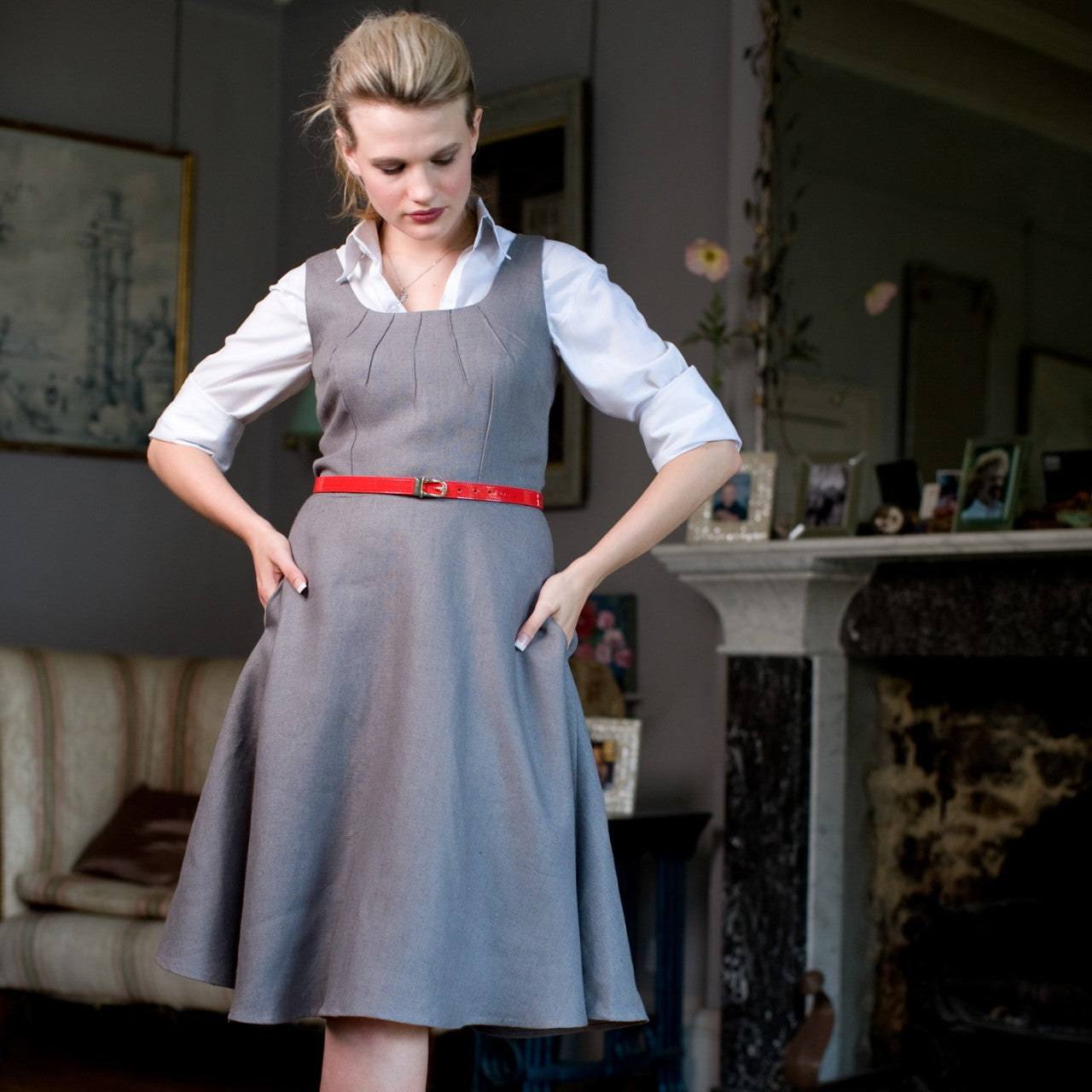 Pin-tuck Audrey - Petrol Grey