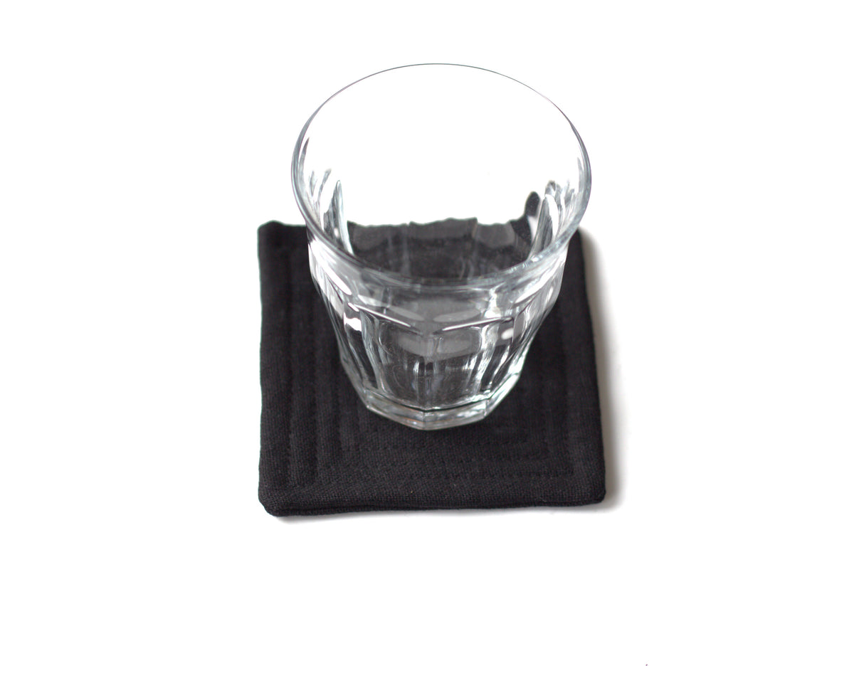 Set of 6 linen coasters