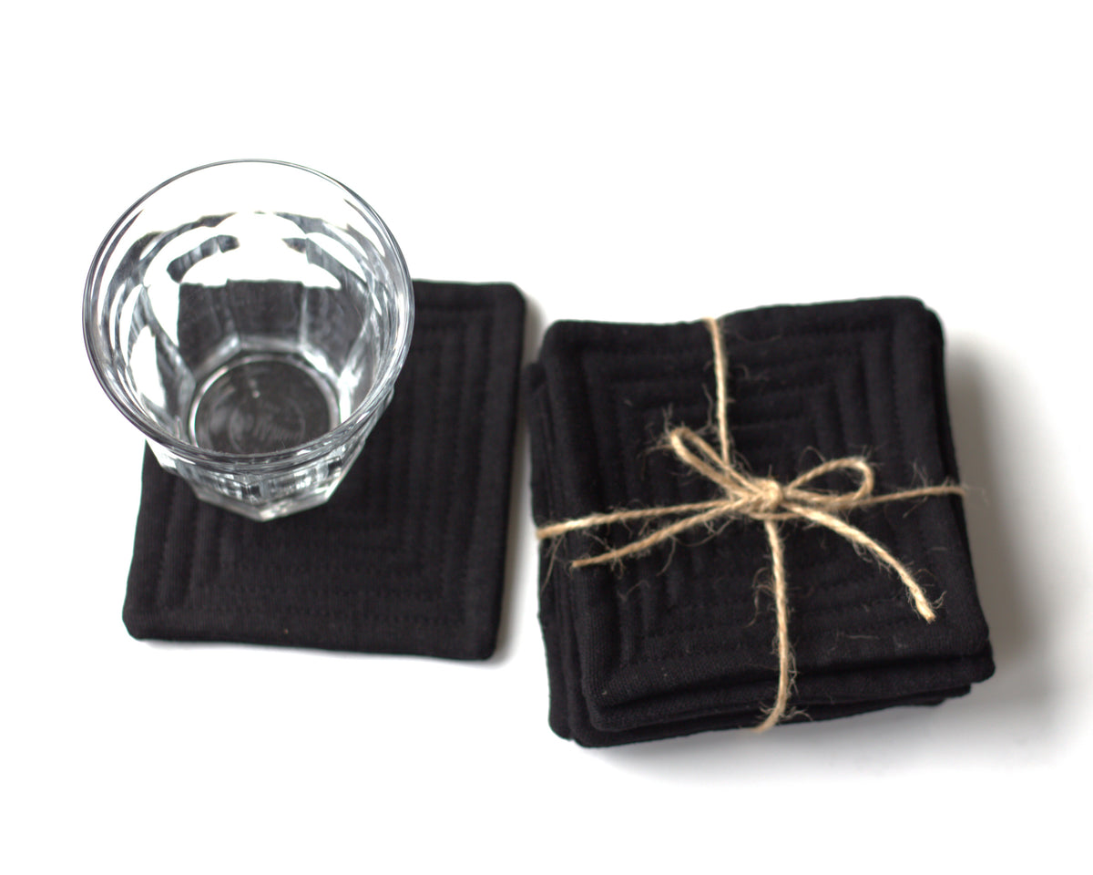 Set of 6 linen coasters