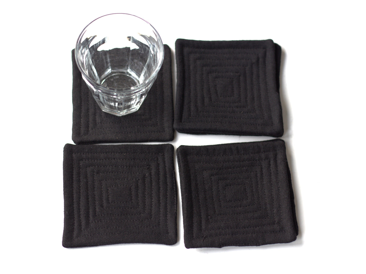 Set of 6 linen coasters