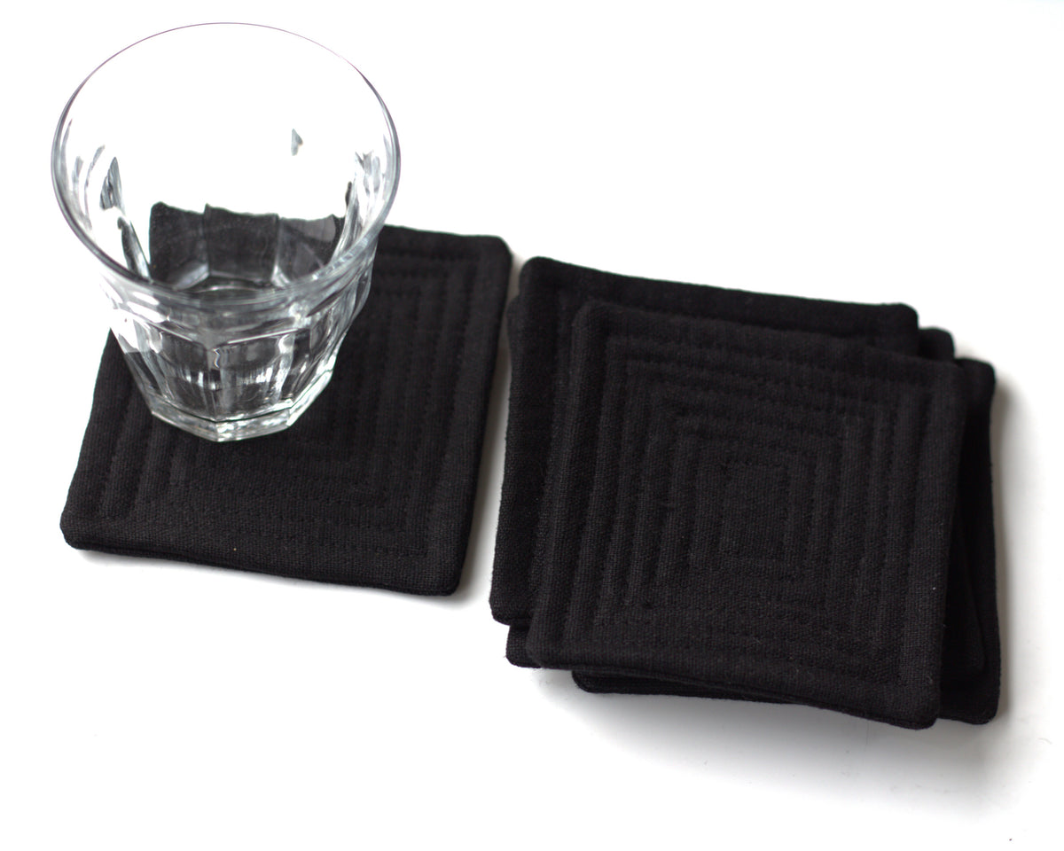 Set of 6 linen coasters