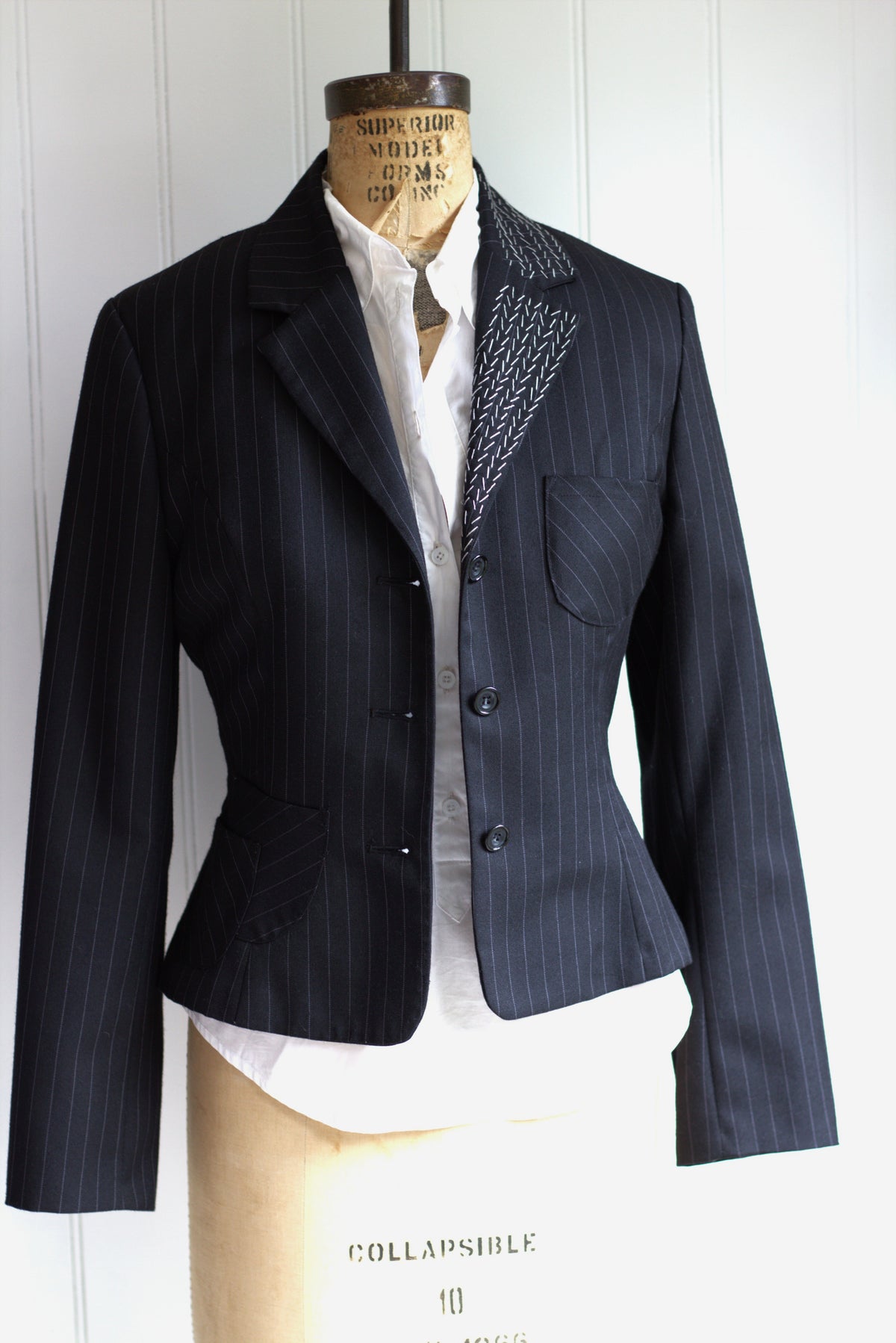 Taylor - pinstripe wool tailored jacket