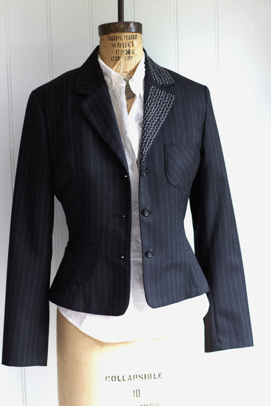 Taylor - pinstripe wool tailored jacket