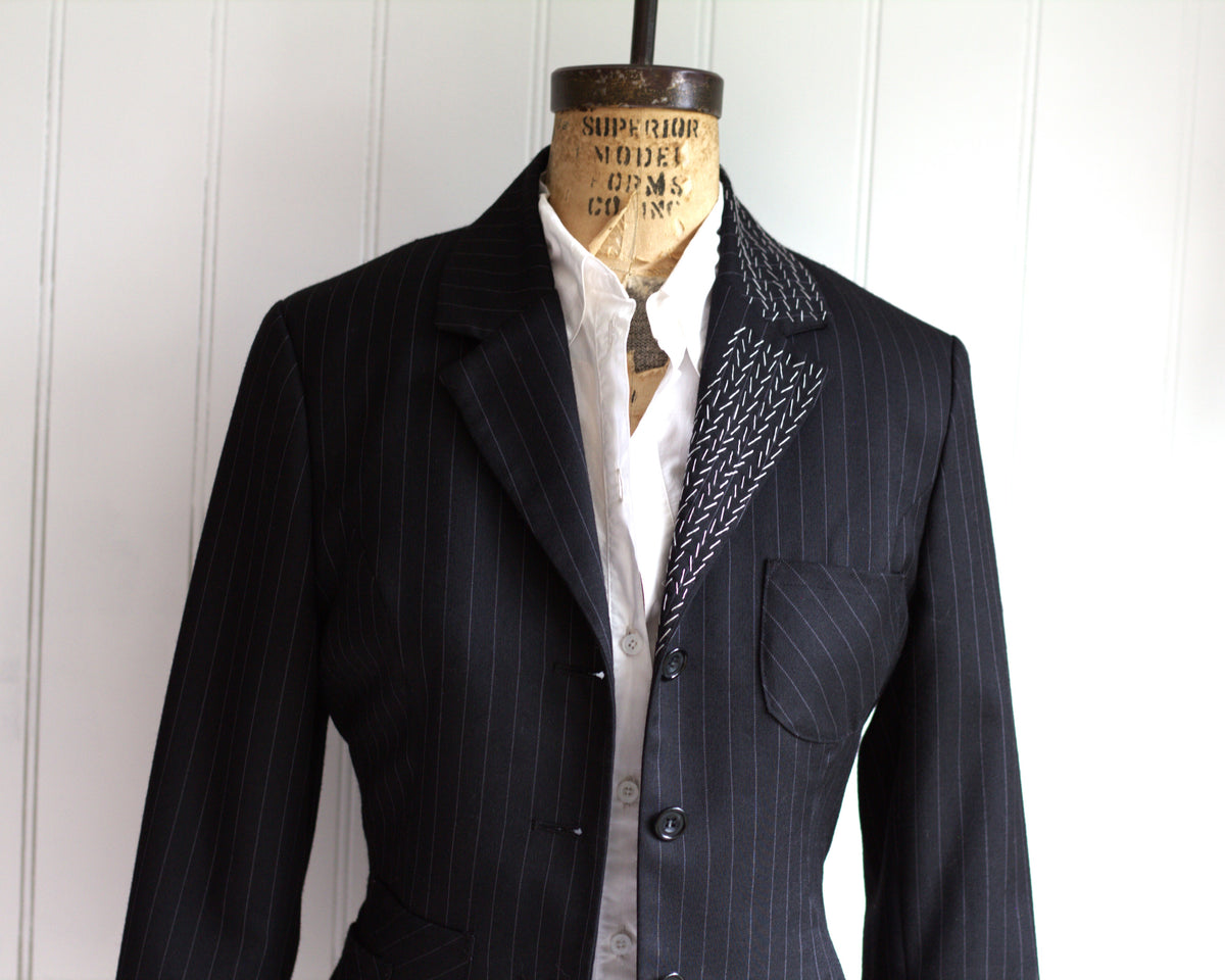 Taylor - pinstripe wool tailored jacket