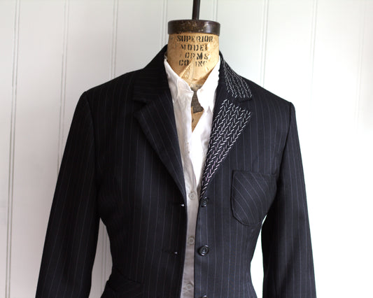 Taylor - pinstripe wool tailored jacket