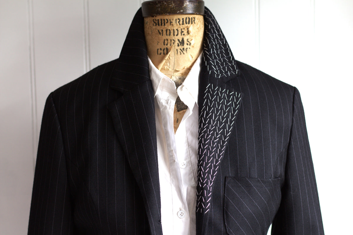 Taylor - pinstripe wool tailored jacket