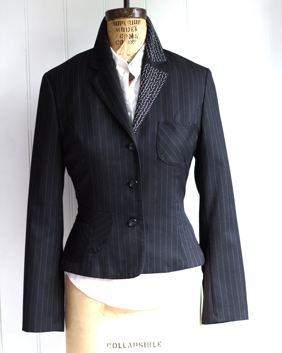 Taylor - pinstripe wool tailored jacket