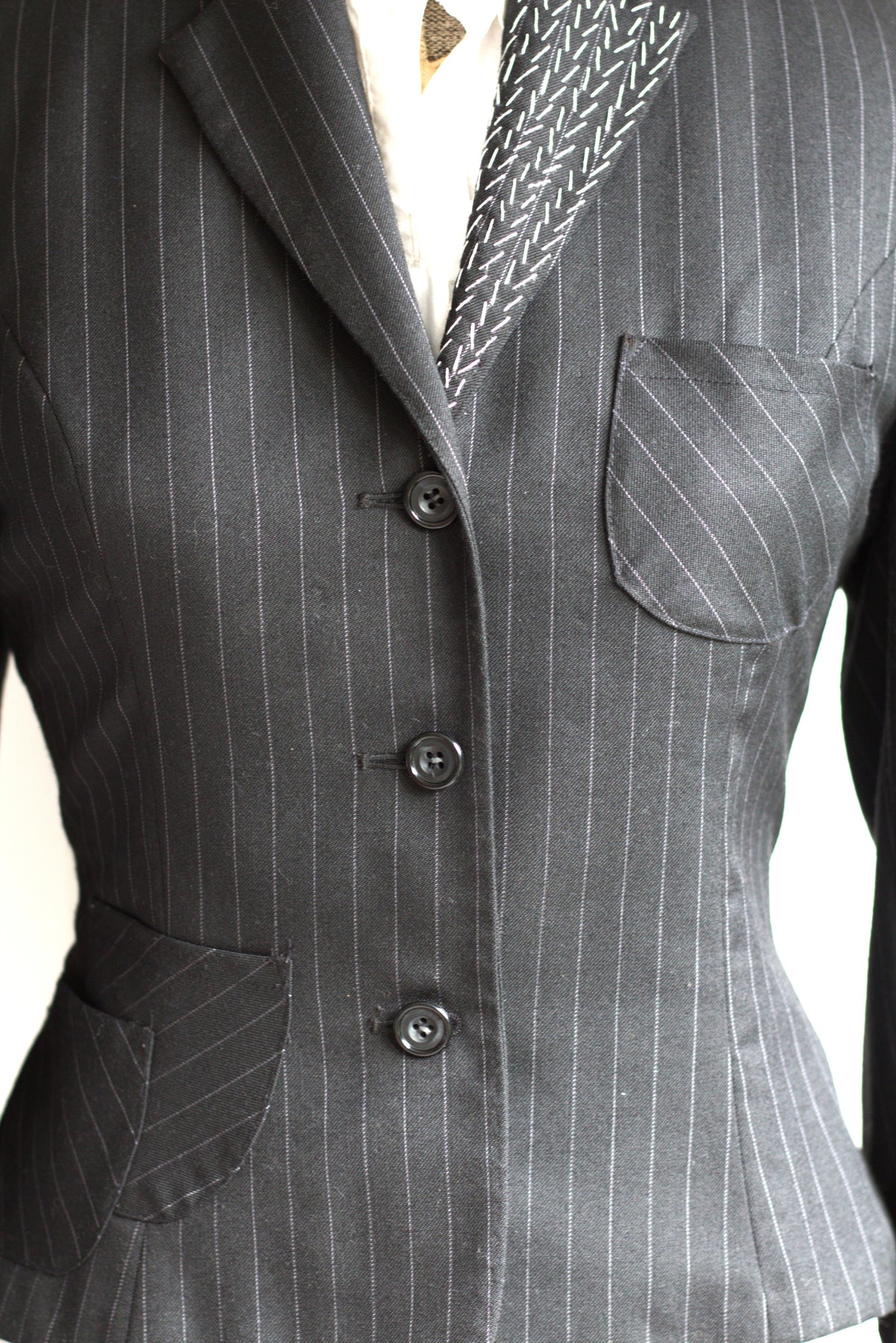 Taylor - pinstripe wool tailored jacket