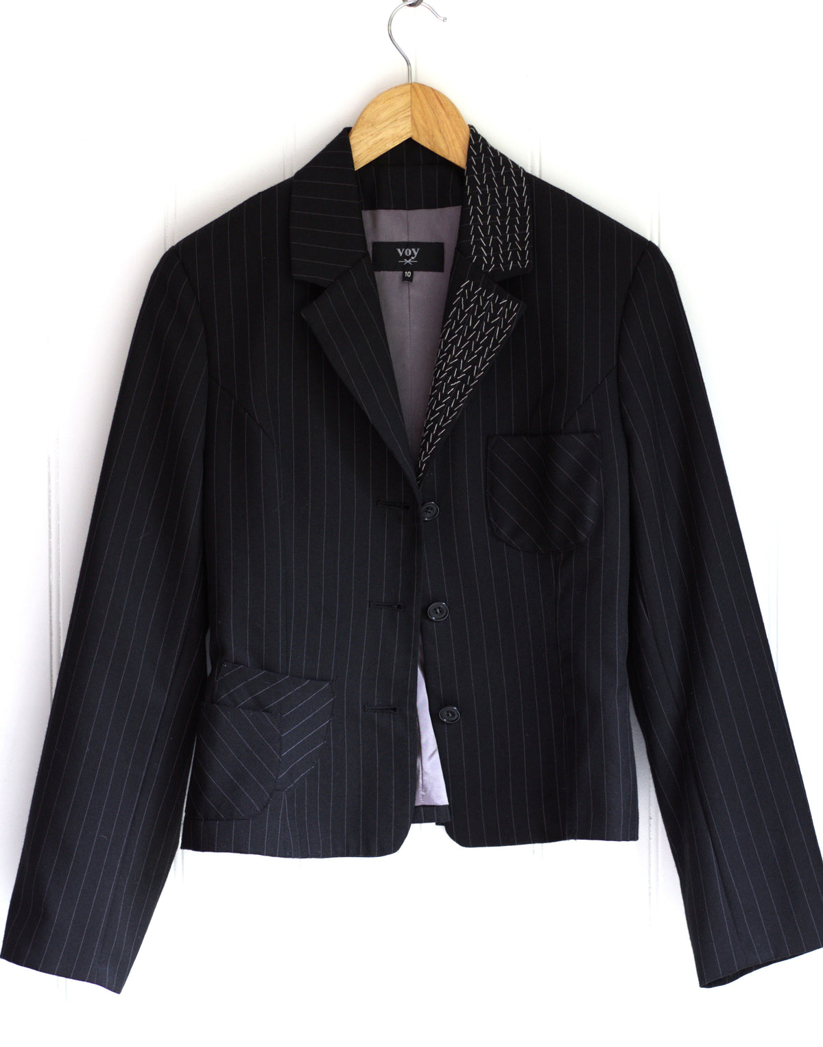 Taylor - pinstripe wool tailored jacket
