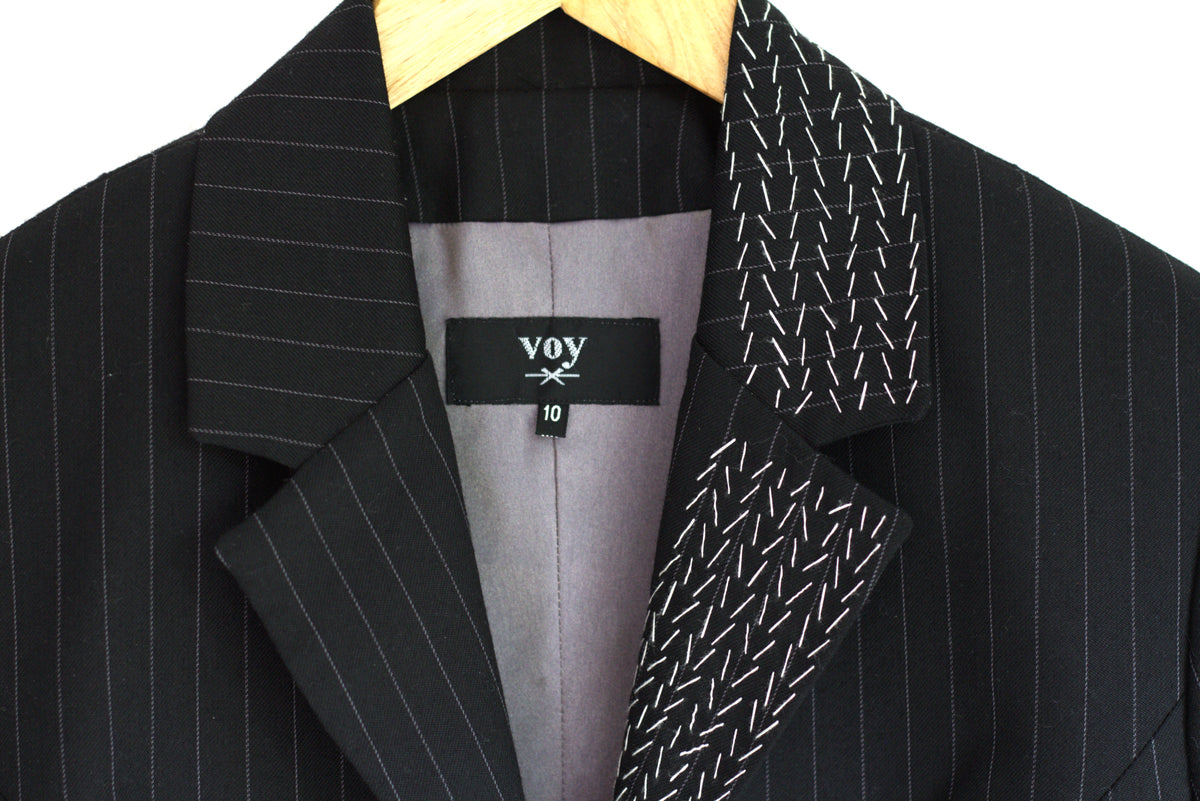 Taylor - pinstripe wool tailored jacket