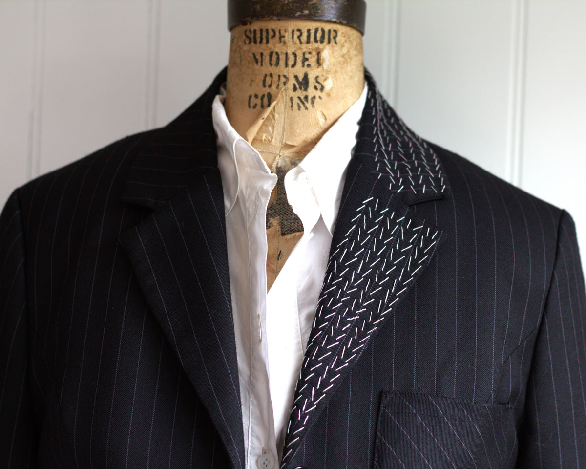 Taylor - pinstripe wool tailored jacket
