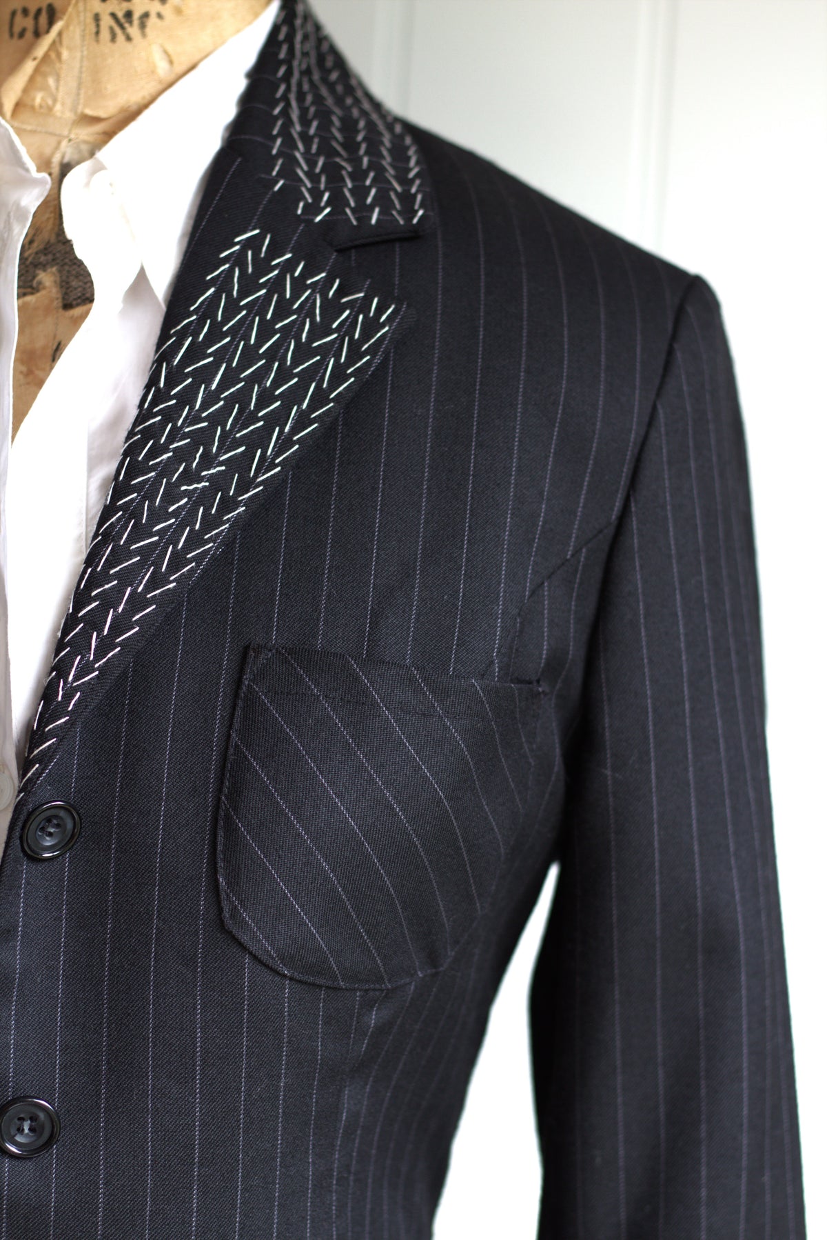 Taylor - pinstripe wool tailored jacket