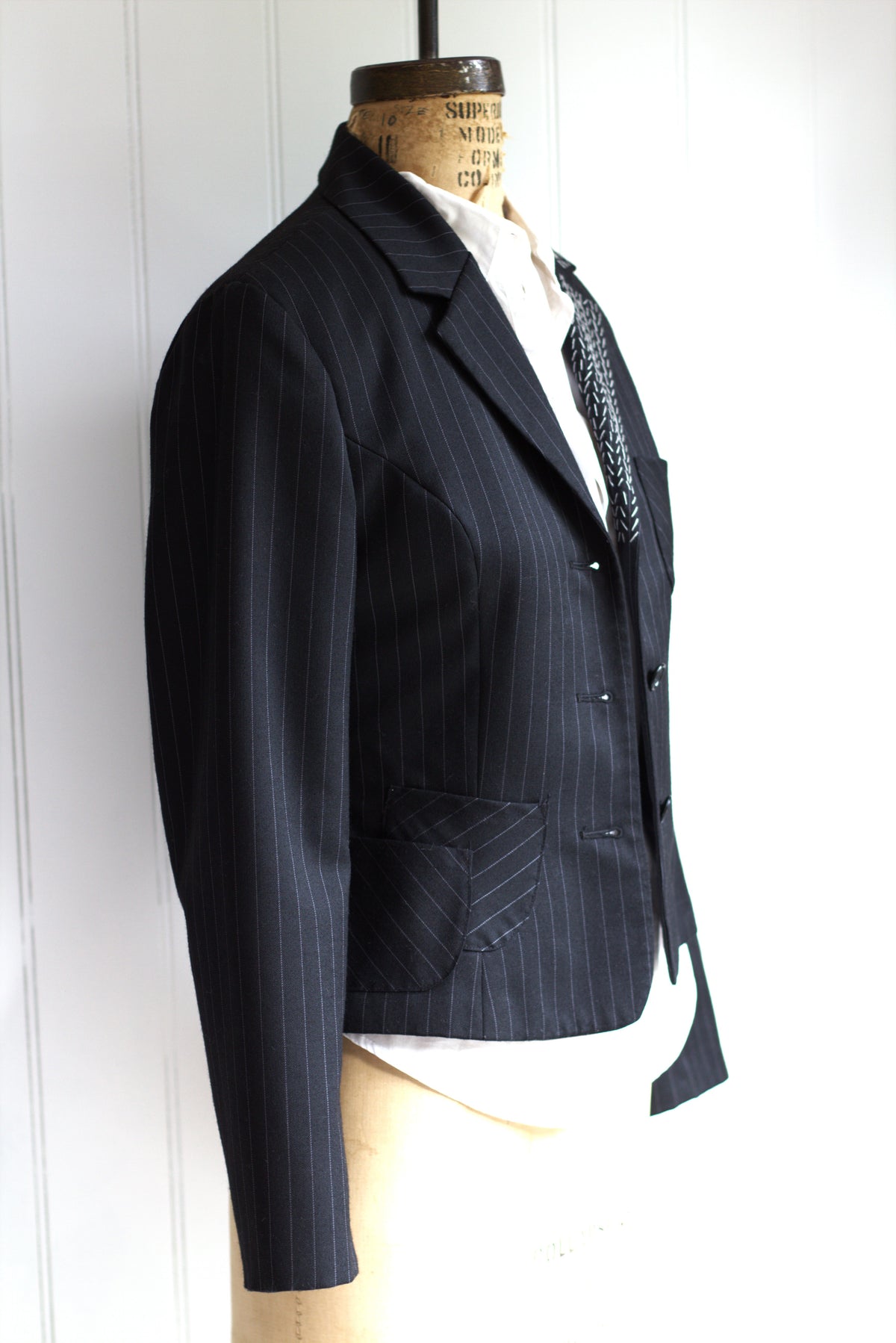 Taylor - pinstripe wool tailored jacket