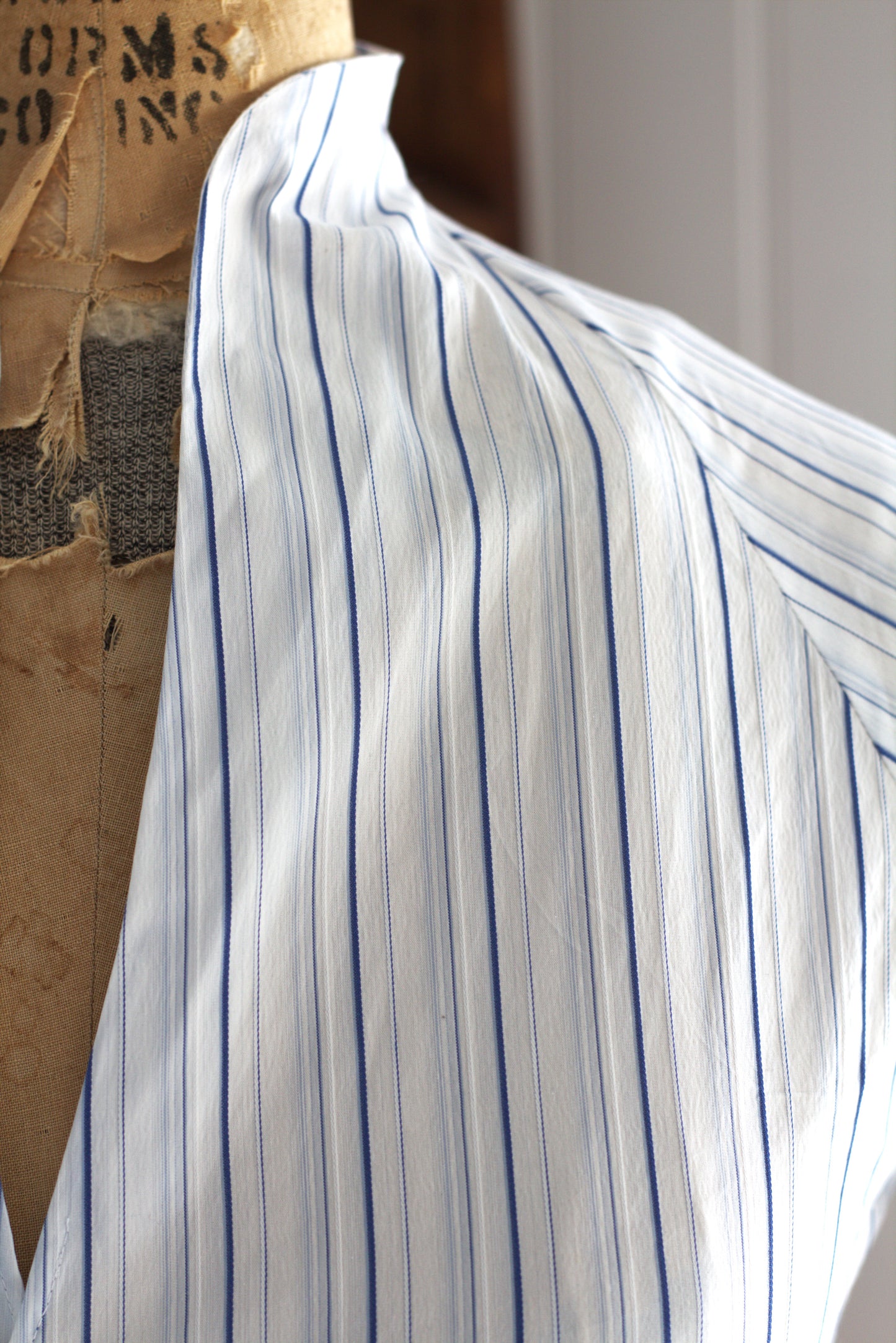 Tiffany - multi-stripe cotton wrap shirt