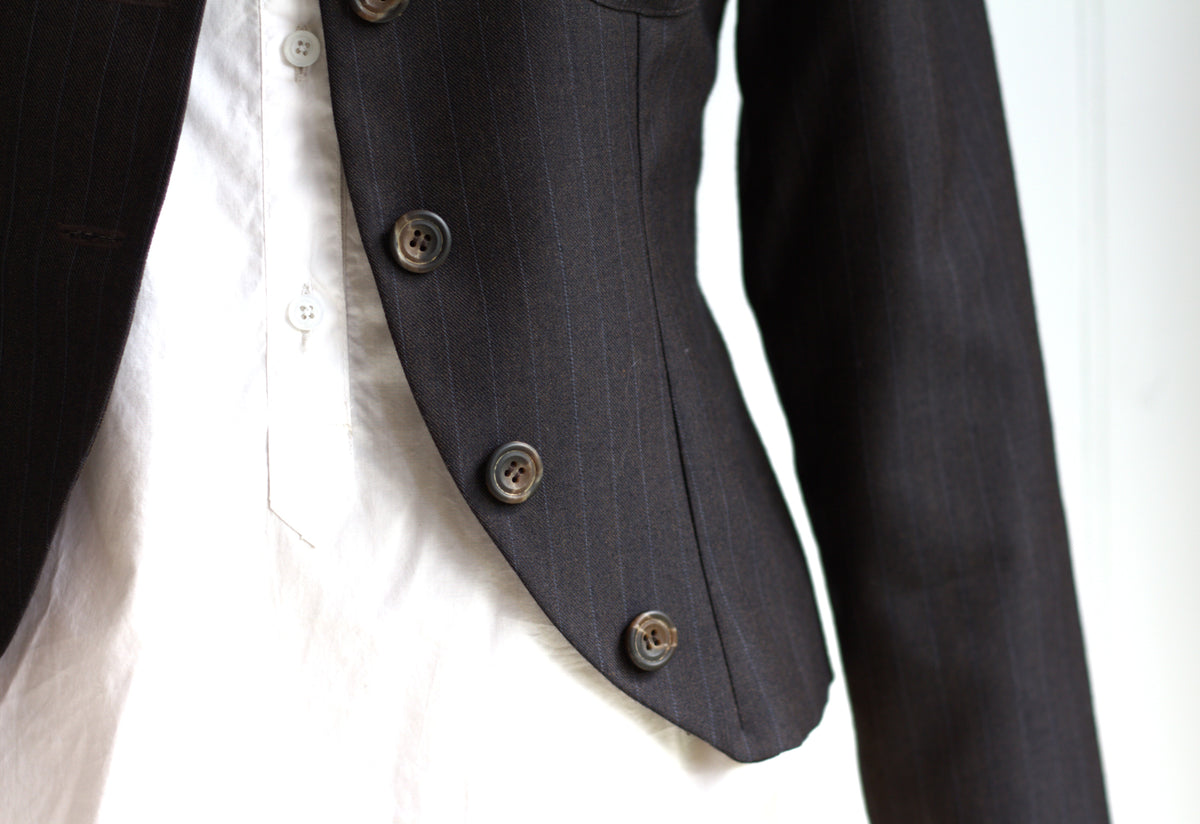 Oliver - pinstripe wool tailored jacket