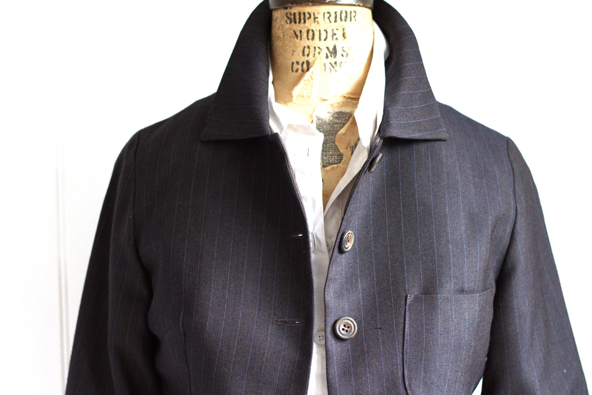 Oliver - pinstripe wool tailored jacket