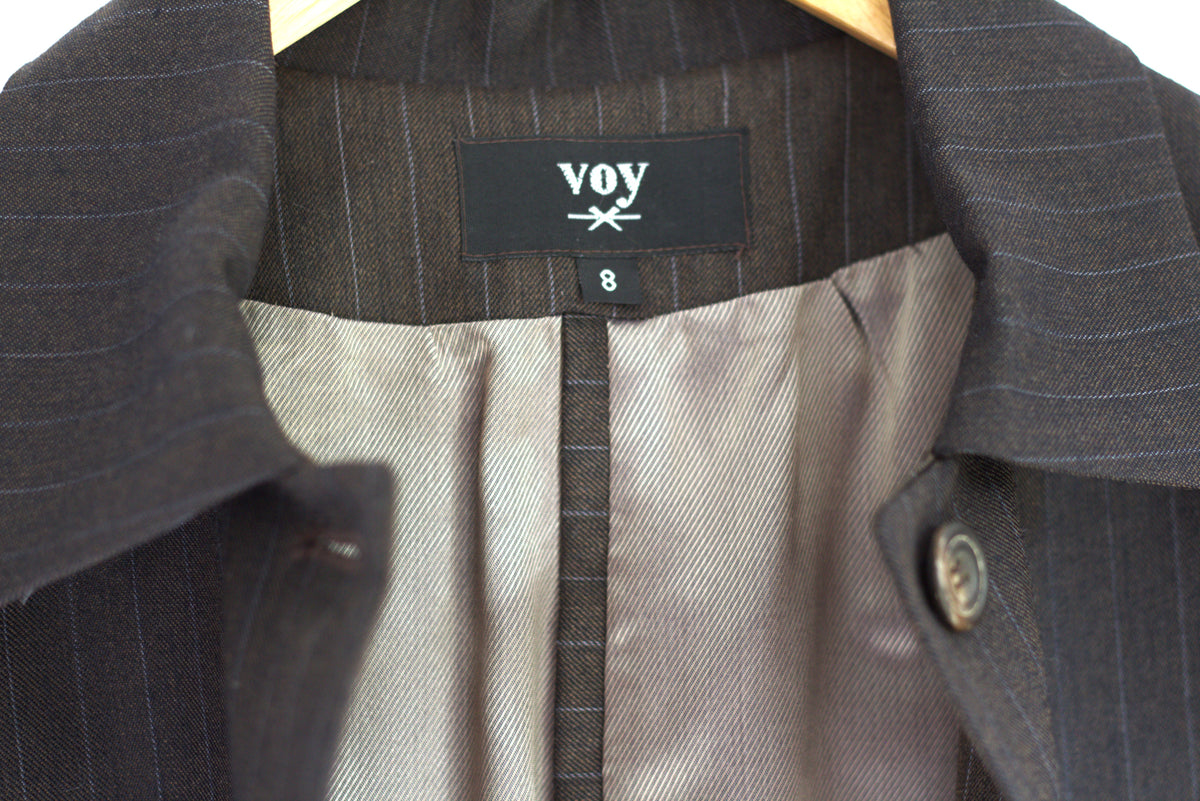 Oliver - pinstripe wool tailored jacket