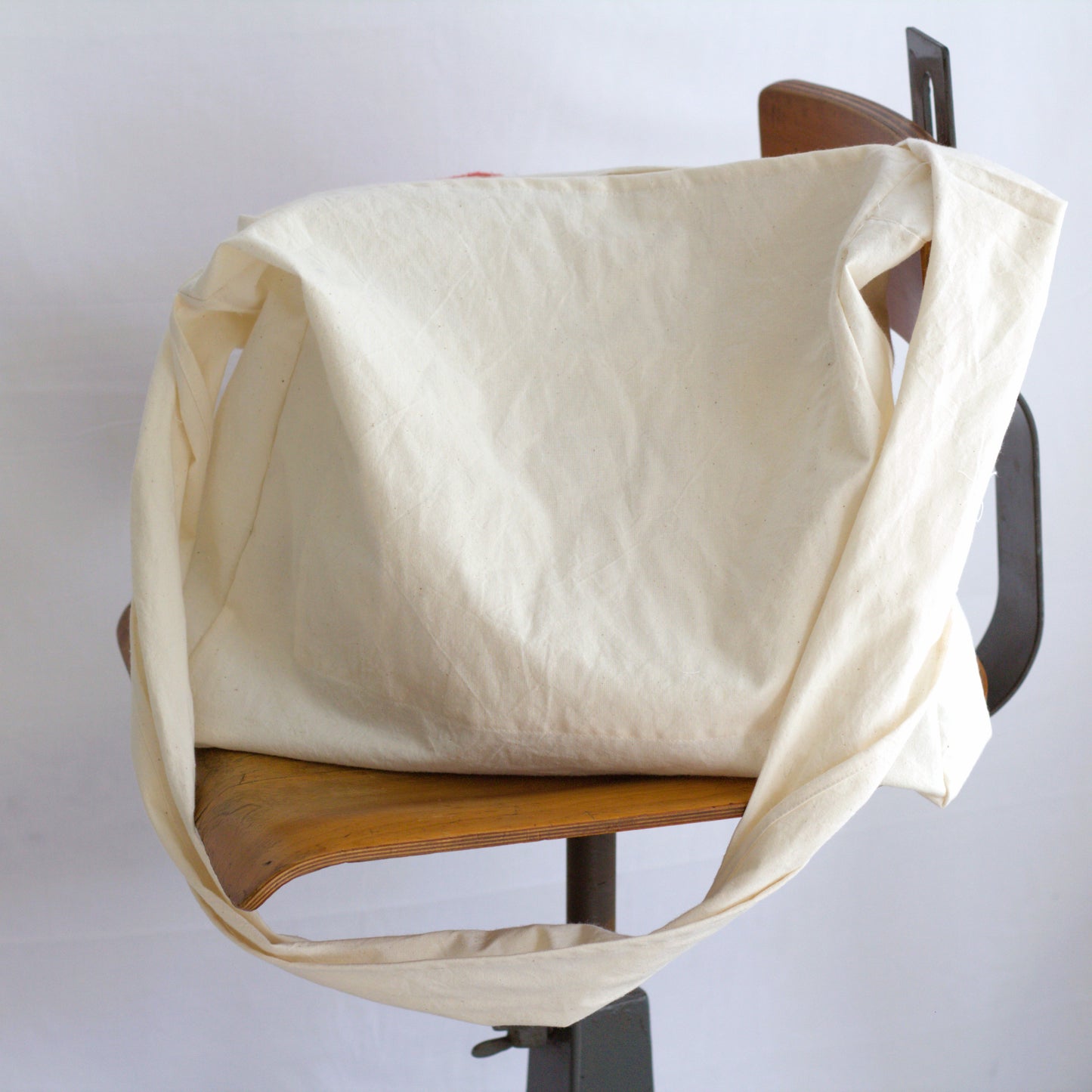 Navy Chambray Cotton Crossbody Bag