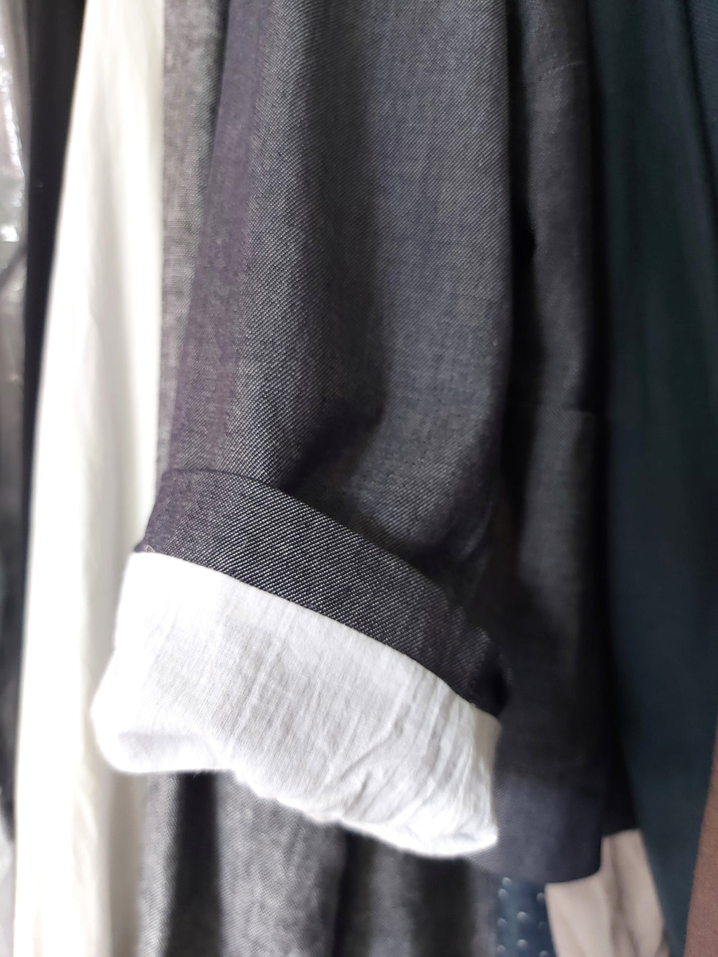Darcy -denim chambray cotton tailored jacket