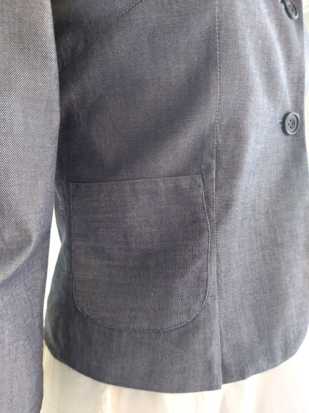 Darcy -denim chambray cotton tailored jacket
